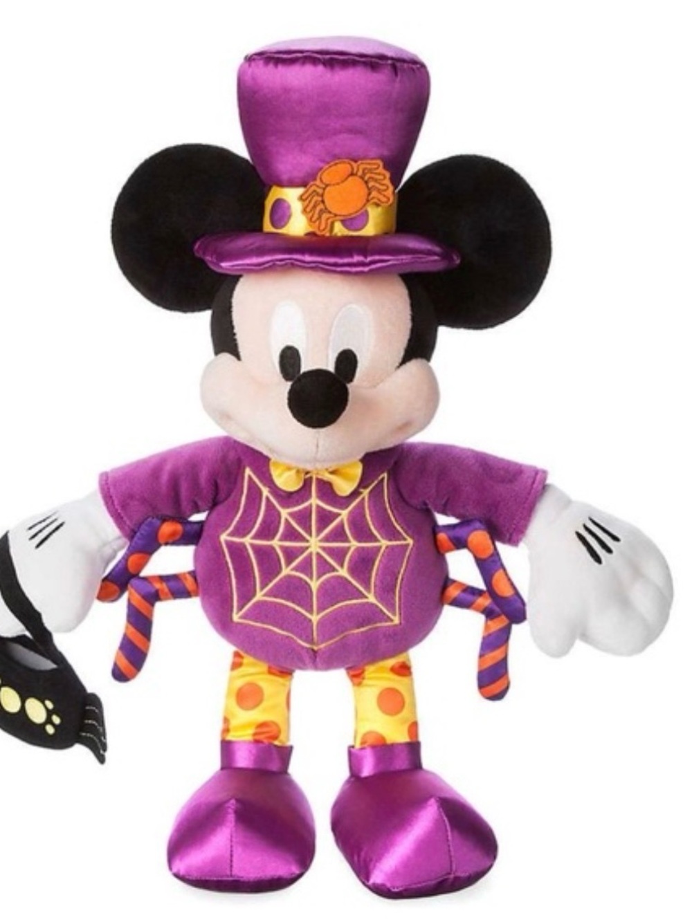 Disney Purple and Black Mickey Mouse Halloween Plush